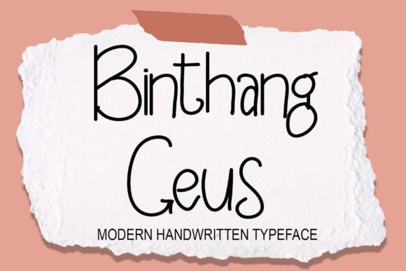 Binthang Geus Font for Editorial Design and Branding