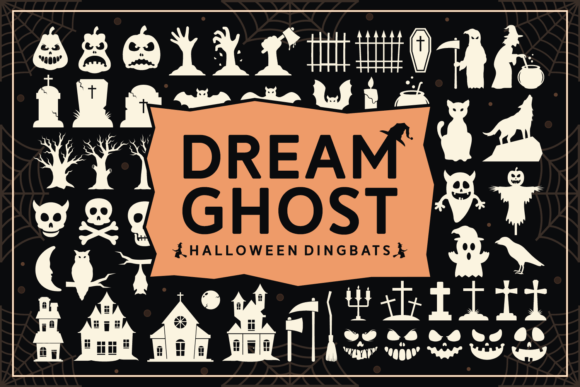 Dream Ghost Font: Horror Dingbats for Web Design