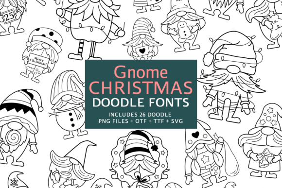 Gnome Christmas Doodle Font for Festive Marketing Campaigns