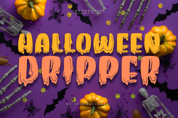 Halloween Dripper Font for Spooky Handmade Designs