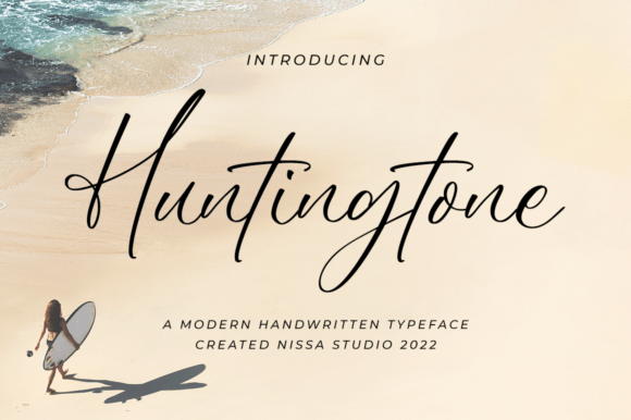 Huntingtone Font: Elegant Script for Small Business Branding