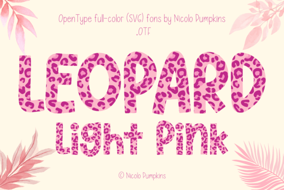 Leopard Light Pink Font for Chic Small Business Branding