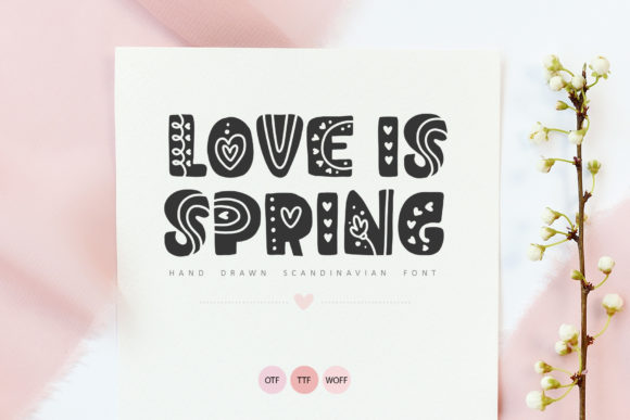 Love is Spring Font for Romantic Web Design