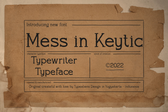 Mess in Keytic Font: A Typewriter Serif for Branding