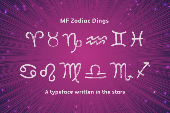 Mf Zodiac Dings Font for Astrology Web Design