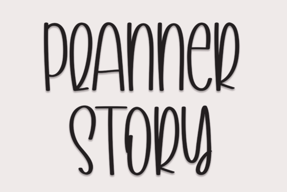 Planner Story Font for Handmade Labels and Invitations