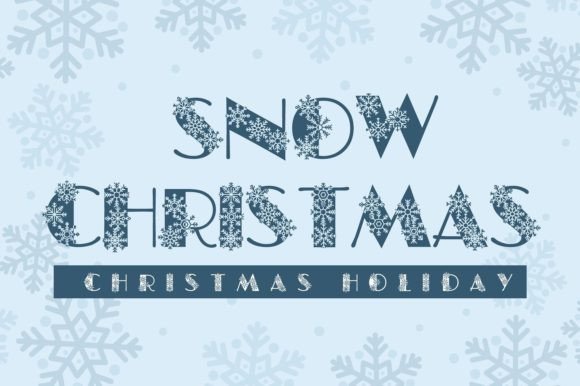 Snow Christmas Font for Festive Editorial Design